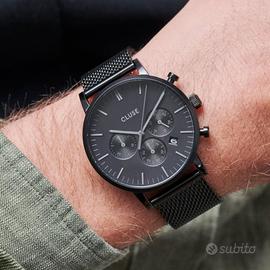 Orologio Uomo Cluse Aravis Chrono Nero