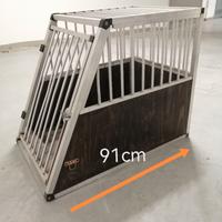 Trasportino per cane in alluminio