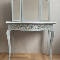 Consolle scrivania con specchio vintage rivisitata