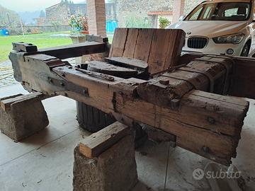 Torchio da uva antico fine '700 cantina C.Archinto