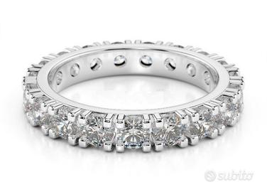 Veretta oro bianco e diamanti 2 carati