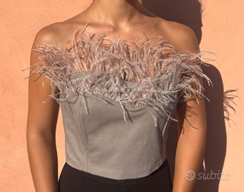 Crop top a fascia (elegante) di Tensione In