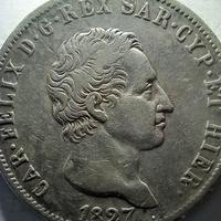 5 LIRE CARLO FELICE 1827-1828-1830 N° 3 MONETE