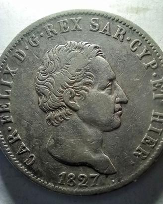 5 LIRE CARLO FELICE 1827-1828-1830 N° 3 MONETE