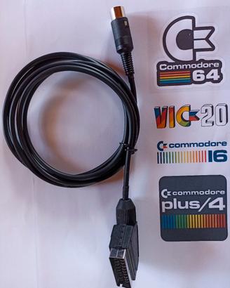 Cavo Audio Video SCART Commodore 64 Vic-20 C16