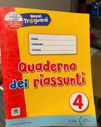 libro Nuovi traguardi Riassunti per 4 elementare
