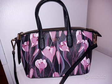 Borsetta con manico e tracolla Stampa Tulipani