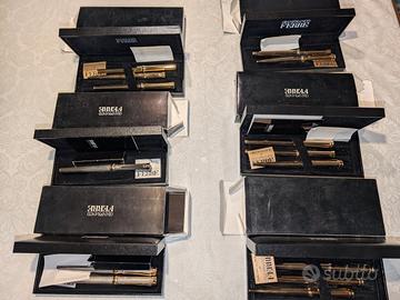 penne stilo roller e biro oro 24k e argent