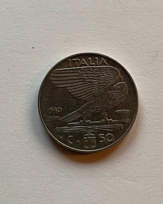 N.1 moneta 50 centesimi anno 1940