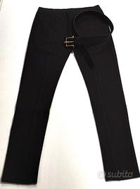 Pantaloni treggings donna + Cintura neri comodi