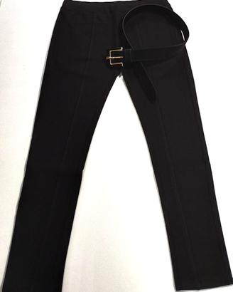 Pantaloni treggings donna + Cintura neri comodi