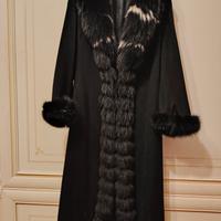 Cappotto donna tg 42 con vera pelliccia made in It
