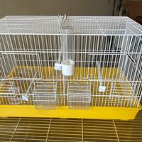 Gabbia per uccelli 55x28x35h completa di accessori