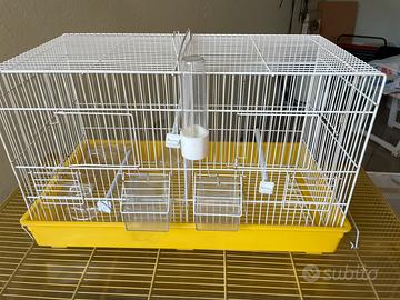 Gabbia per uccelli 55x28x35h completa di accessori