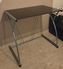 Tavolino da pc portatile in vetro nero