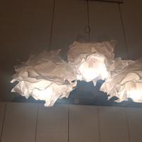 Lampadario moderno effetto "carta stropicciata" 