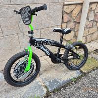 Dino Bikes Bicicletta BMX 16" Nero-Verde - Bici Ba