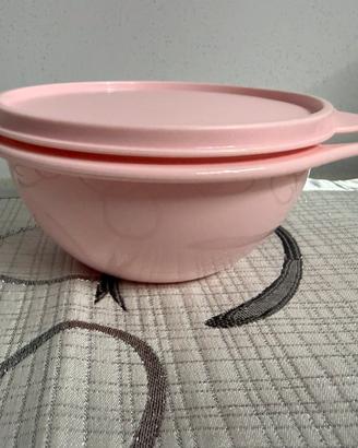 Tupperware ciotola rosa da 600 ml. Con coperchio