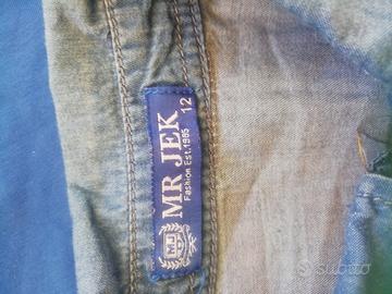 pantaloni e camicia maniche corte jeans 