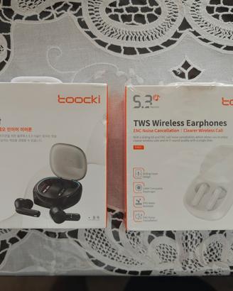 Auricolari Bluetooth Toocki – 2 Paia Nuove