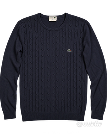 Maglione Lacoste uomo L blu navy Made in France