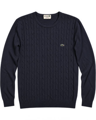 Maglione Lacoste uomo L blu navy Made in France