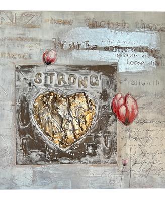 Quadro di Design STRONG in rilievo Materico Forza