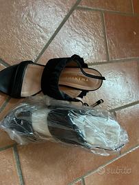 scarpe nere con il tacco twinset
