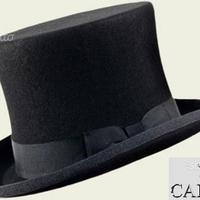 Cappello cilindro feltro nero tuba sposo