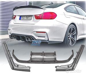 DIFFUSORE BMW F80 F82 F83 LOOK M4 CARBONIO DOPPIA
