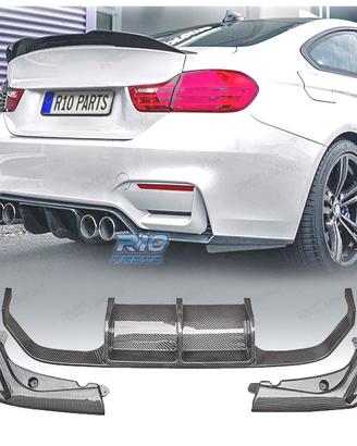 DIFFUSORE BMW F80 F82 F83 LOOK M4 CARBONIO DOPPIA