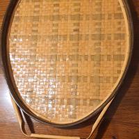 Vassoio da portata in vimini intrecciato
