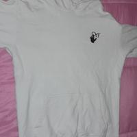 felpa off white bianca e nera