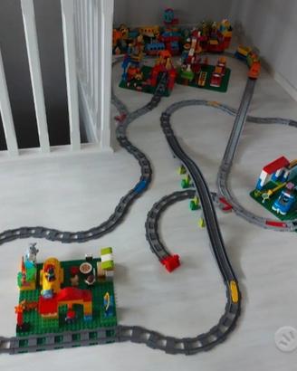 Plastico Lego Duplo città/ferrovia