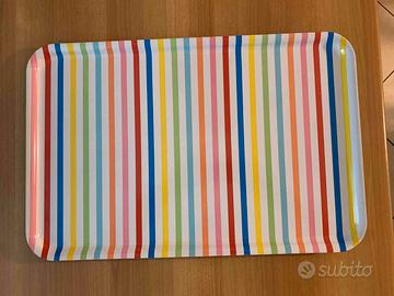Vassoio a strisce colorate misura 58x38 cm