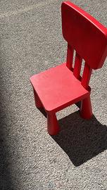 Sedia plastica smontabile ad incastro