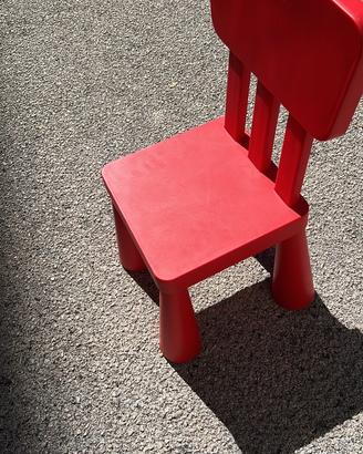 Sedia plastica smontabile ad incastro