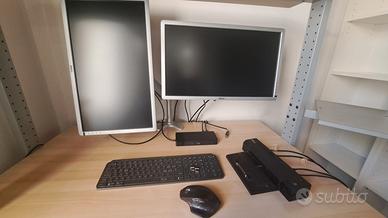 Postazione Dell doppio monitor 23",Ergotron LX etc