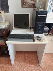 Scrivania / Tavolo da Disegno Bianco con Feritoie