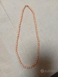 girocollo pelle D'Angelo con chiusura in oro 750