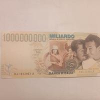 Banconota da 1 miliardo di lire gadget radio Dj