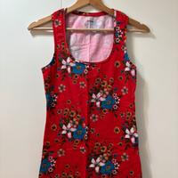 Canotta floreale rossa