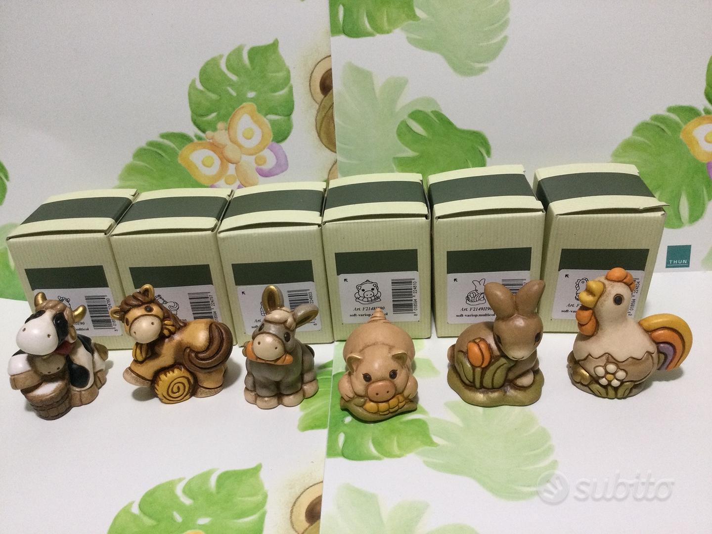 Thun Collezione Serie Completa 6 Animali Fattoria Collezionismo In