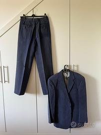 Montezemolo completo in seta blu