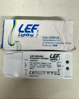 Alimentatore LED LE2012A 12V DC 20W – Nuovo