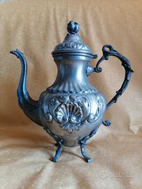 teiera antica in peltro collezionabile 