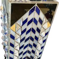 Coppia Di Vasi Art Deco’ Tecnica Tiffany 64 Cm