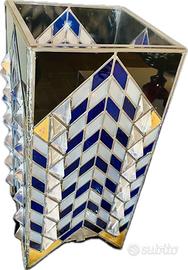 Coppia Di Vasi Art Deco’ Tecnica Tiffany 64 Cm