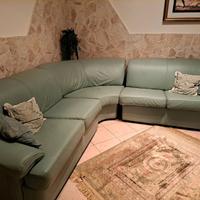 Divano angolare componibile in pelle