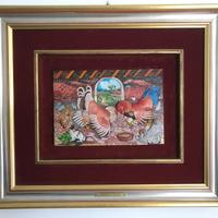 Bassorilievo Lotta di Galli Ligabue